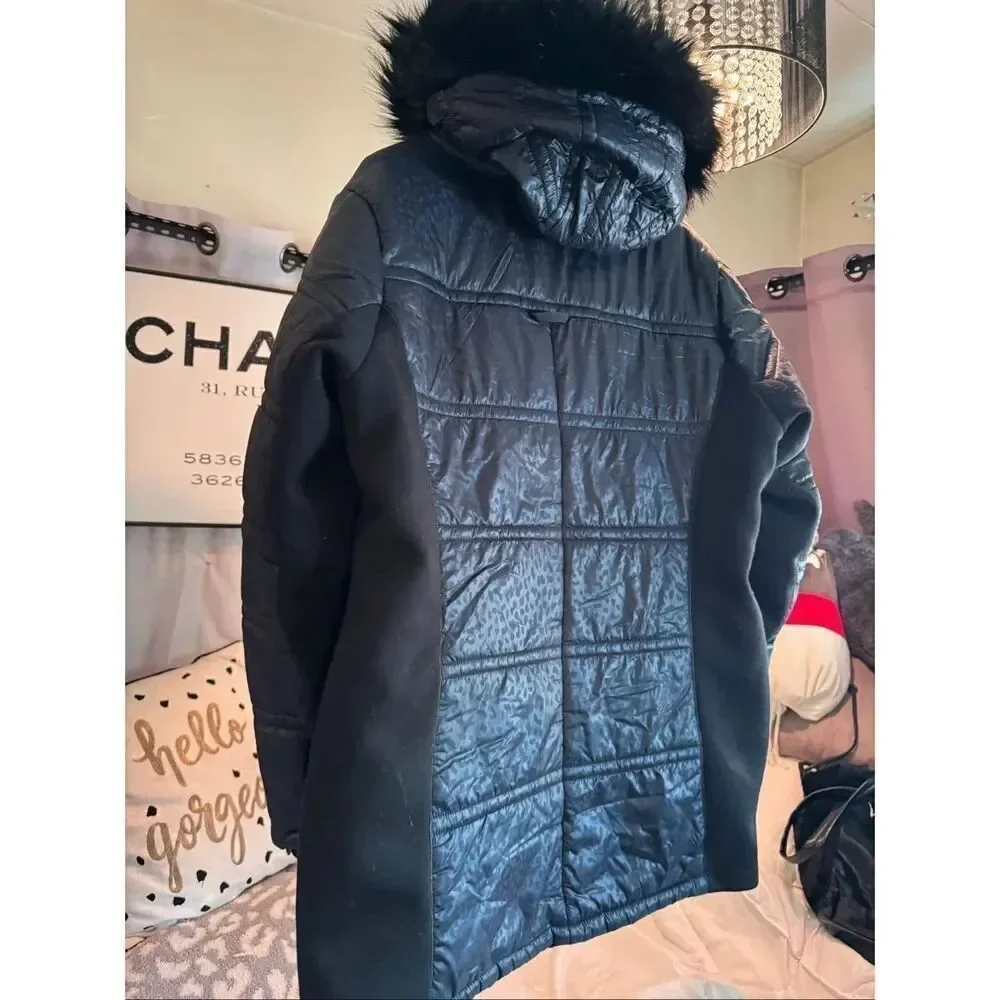 Michael kors mkblack/gold  quilted packable Jacket/coat hooded plus size 1xl
